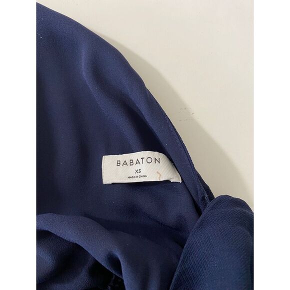 Babaton Aritzia Blue Maximillian Wide-Leg Jumpsuit Size XS